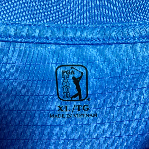 PGA Tour mens golf polo shirt Sz XL Blue 100% polyester - Picture 4 of 4